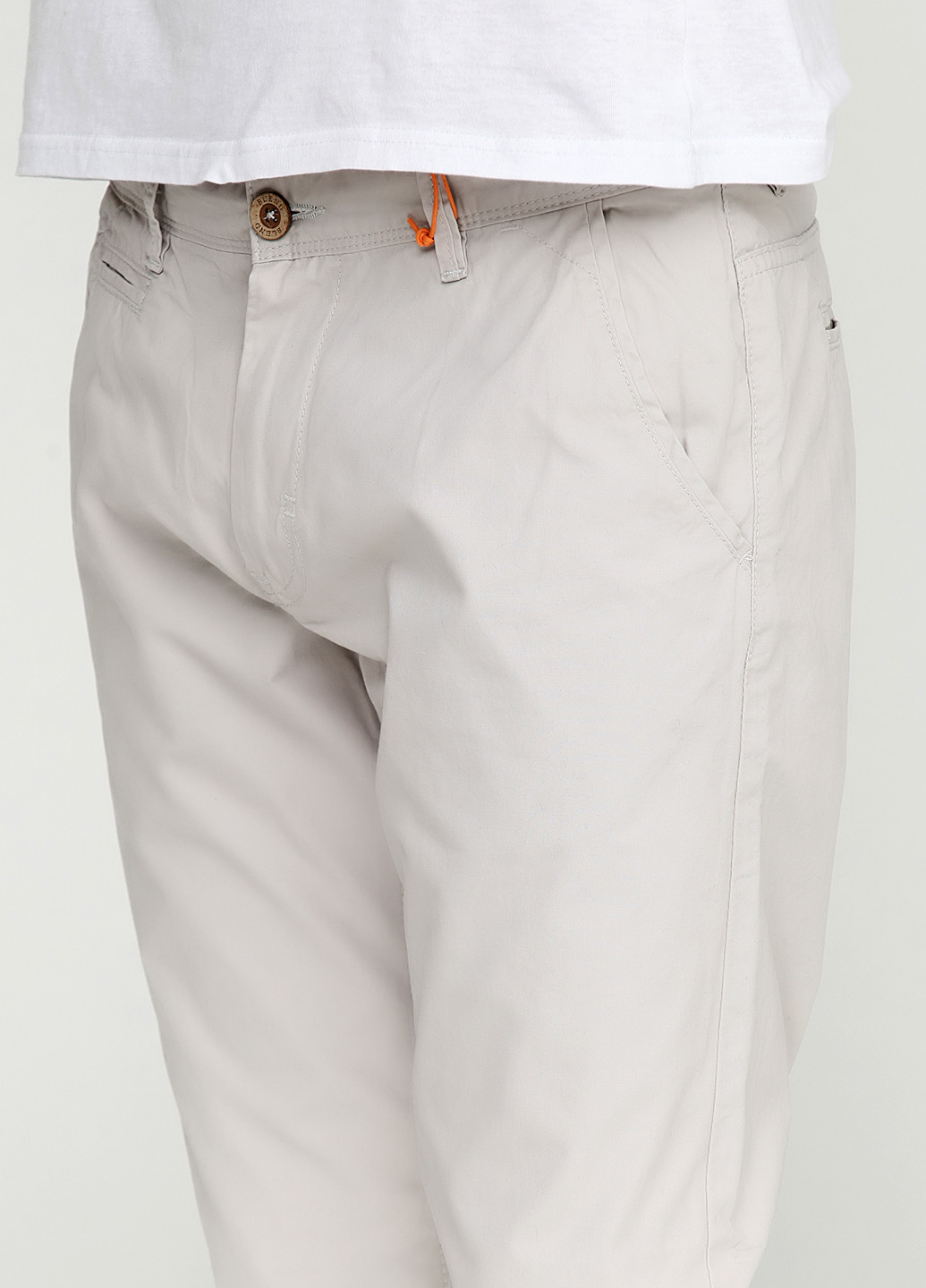 Светло-бежевые демисезонные со средней талией джинсы Blend