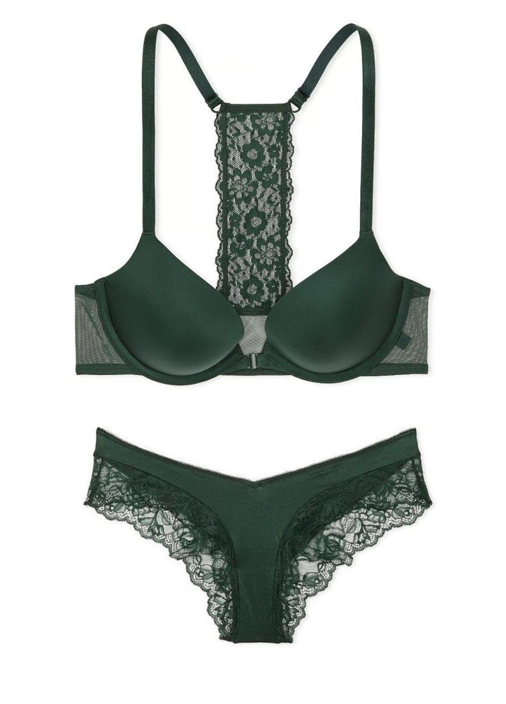 Зеленый демисезонный комплект (бюстгальтер, трусики) Victoria's Secret