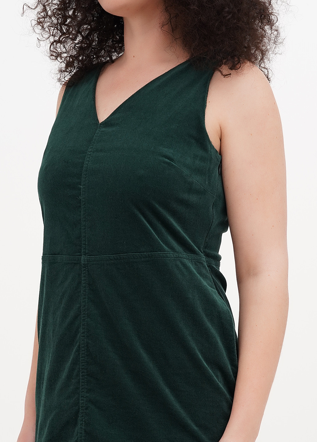 Темно-зеленое кэжуал платье футляр George однотонное