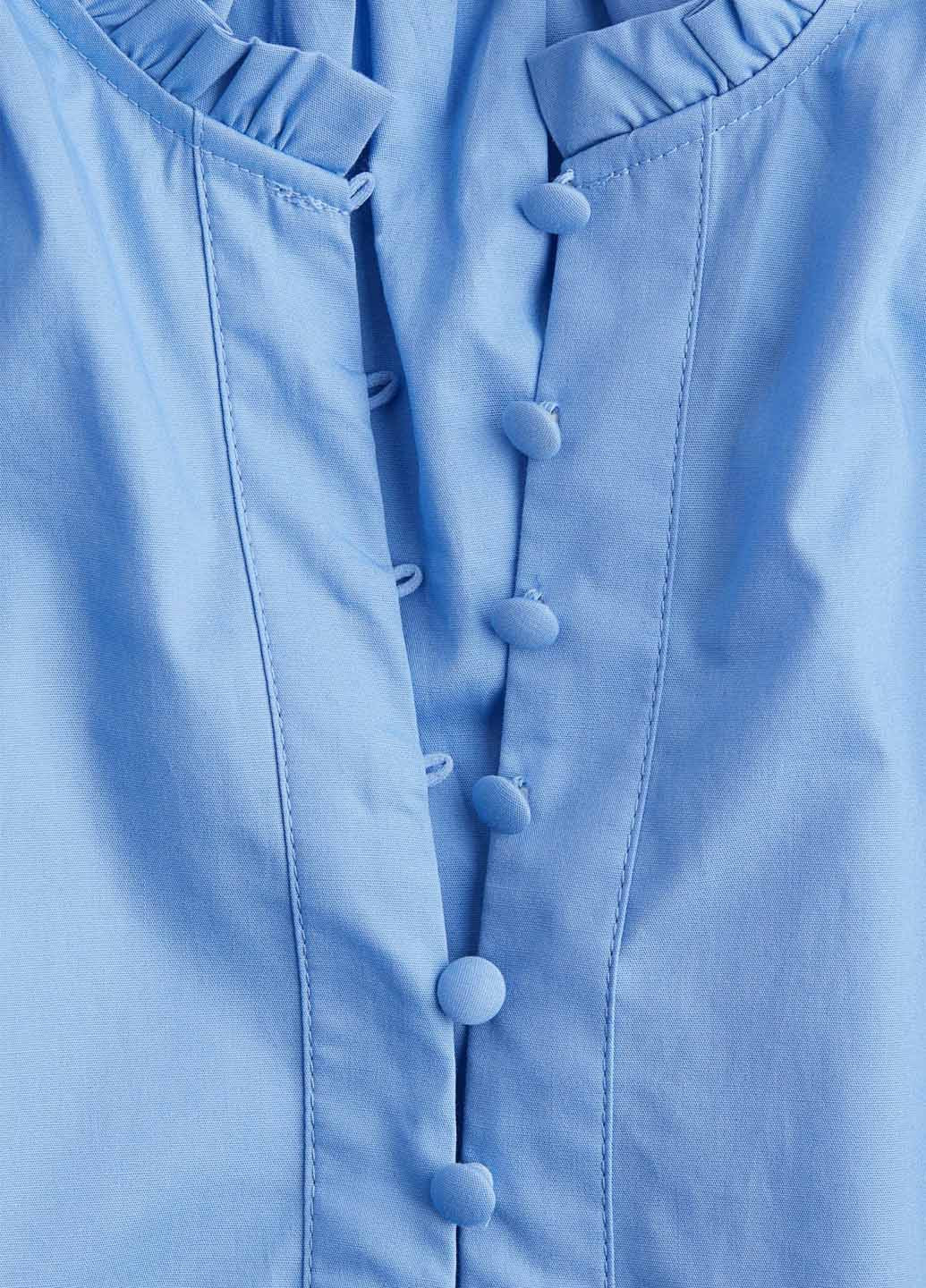 Блакитна кежуал сукня а-силует H&M однотонна