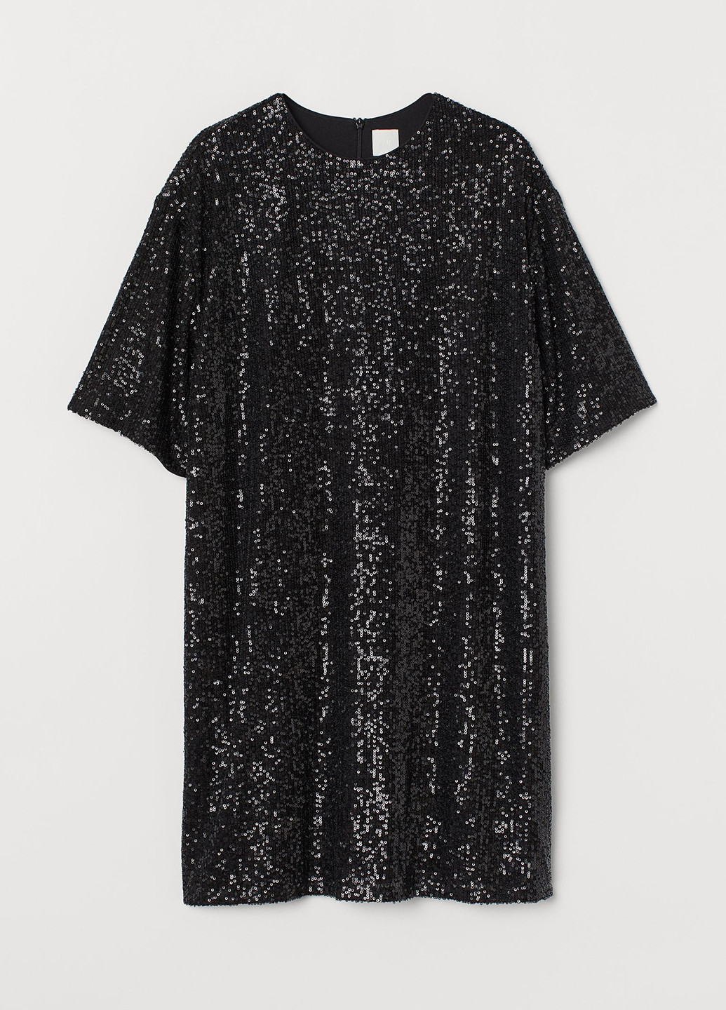 Черное коктейльное платье платье-футболка H&M однотонное