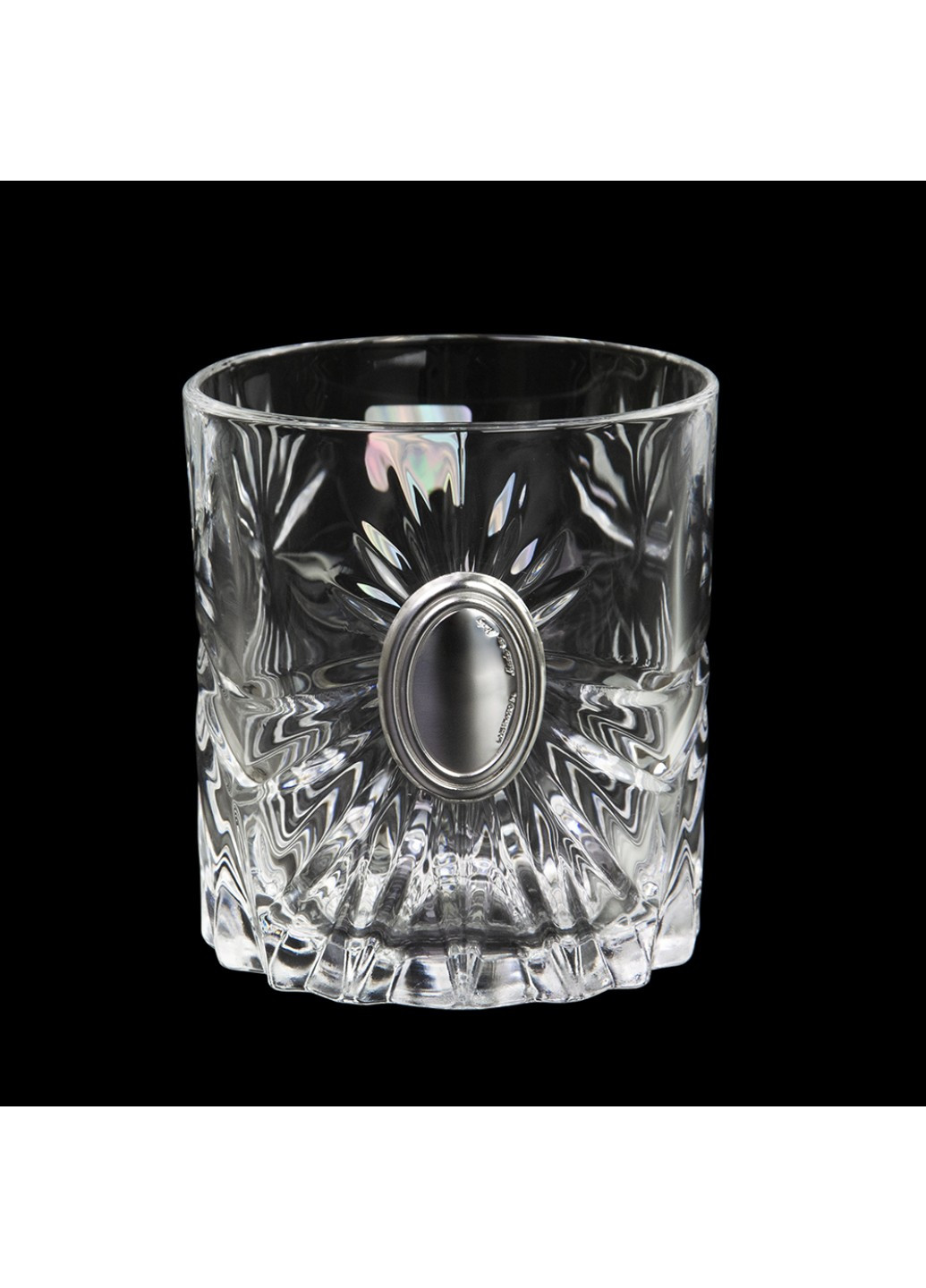 Сет кришталевих стаканів "Козак з шаблею Оазіс" графін і 4 стакана, накладки срібло Boss Crystal (252344600)