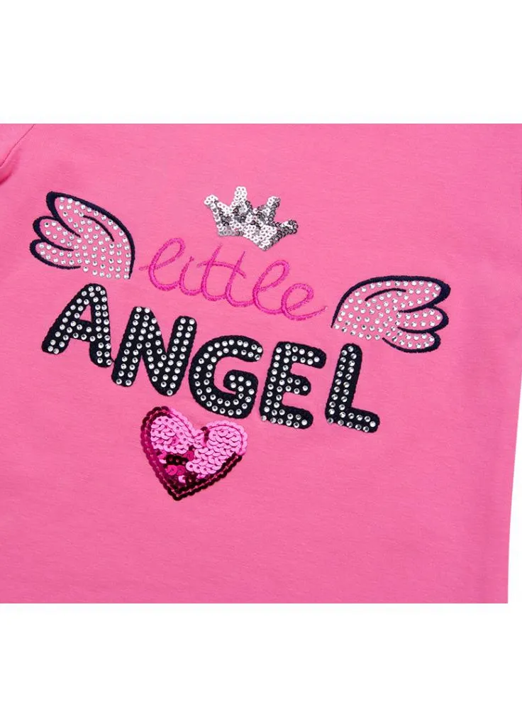Синий демисезонный костюм десткий кофта с брюками "little angel" (8261-116g-blue-pink) Breeze