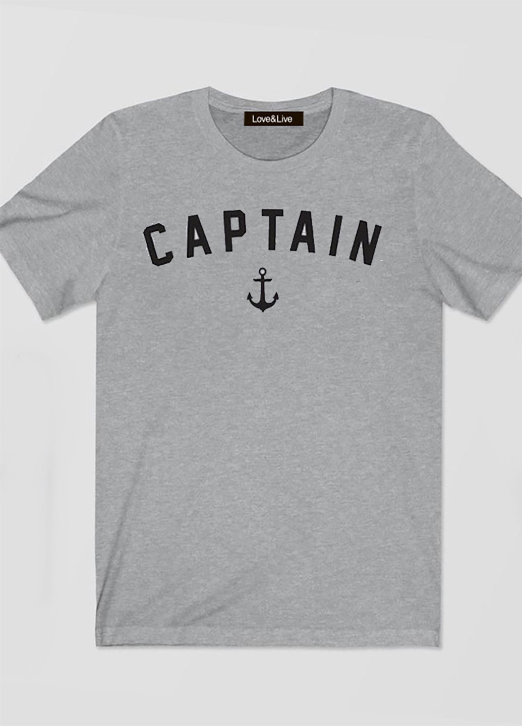 Серая футболка мужская серая captain Love&Live