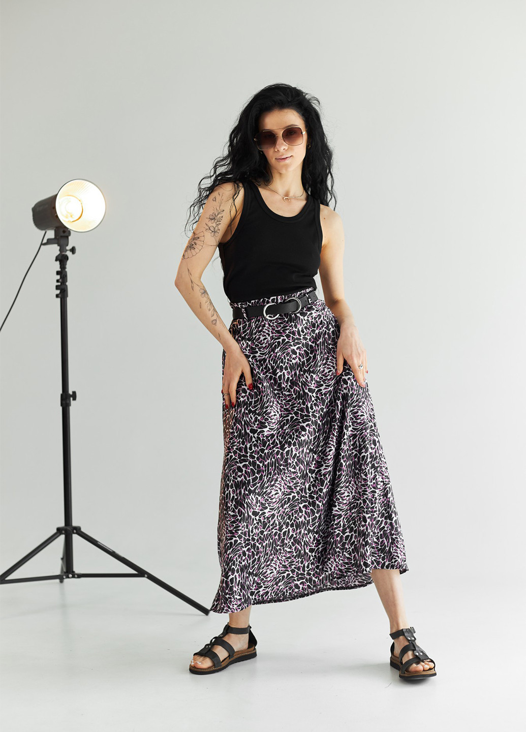 Разноцветная кэжуал с абстрактным узором юбка MiNiMax а-силуэта (трапеция)