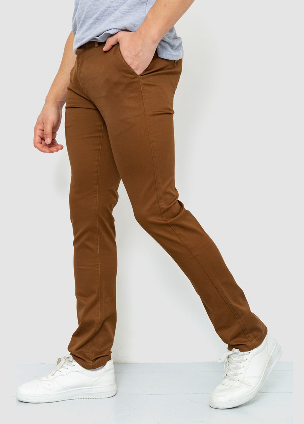 Коричневые кэжуал демисезонные зауженные брюки Ager