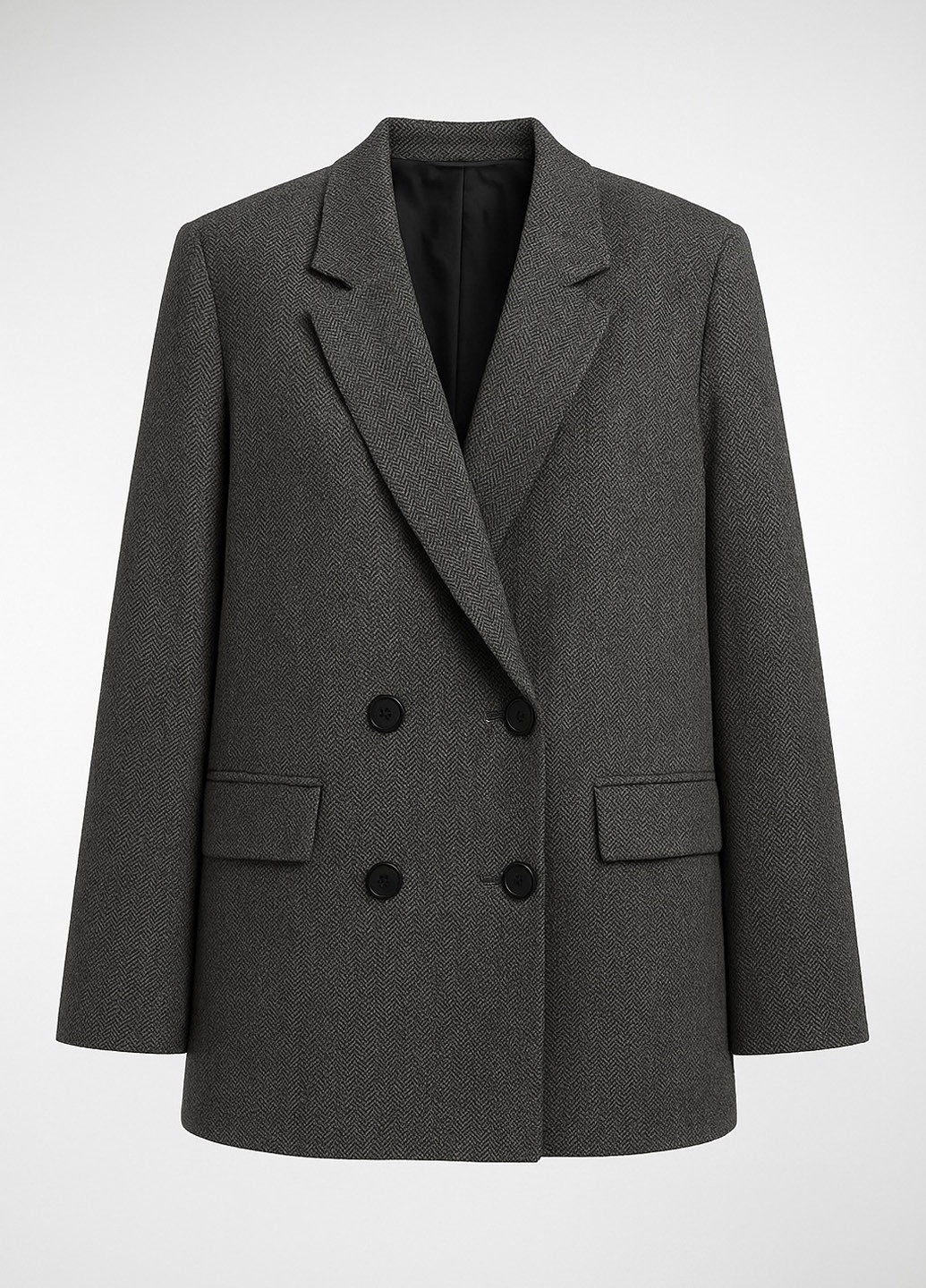 Серый женский жакет H&M геометрический - демисезонный