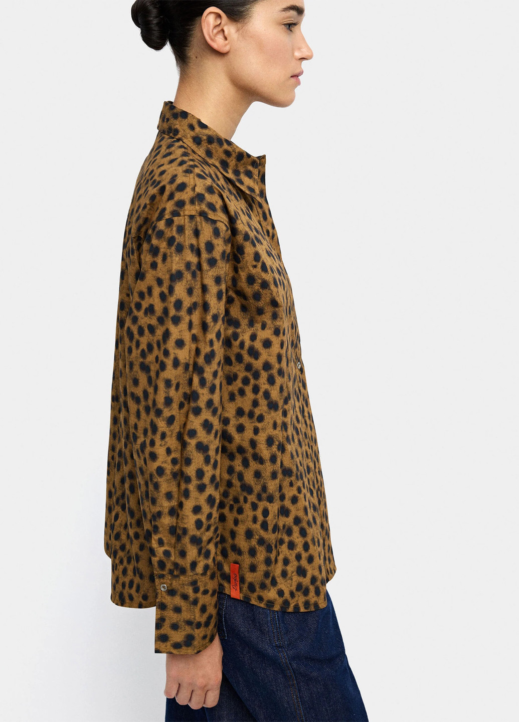 Коричневая кэжуал рубашка леопардовый Parfois