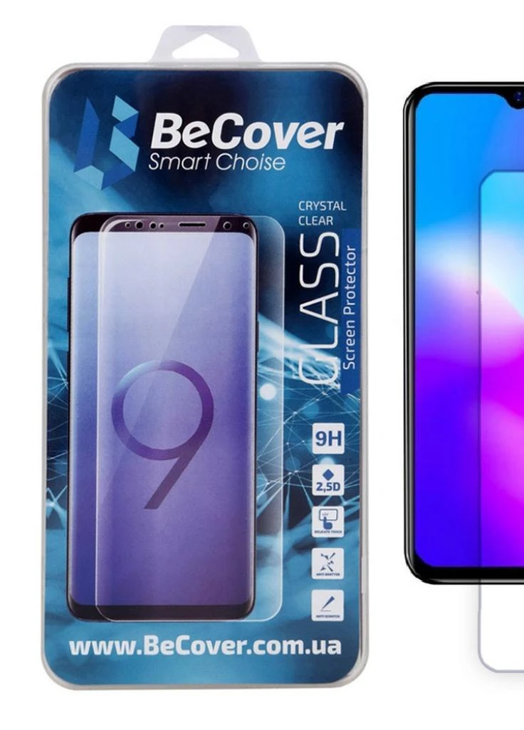 Скло захисне Blackview A60 Pro Crystal Clear Glass (704165) BeCover (203968952)