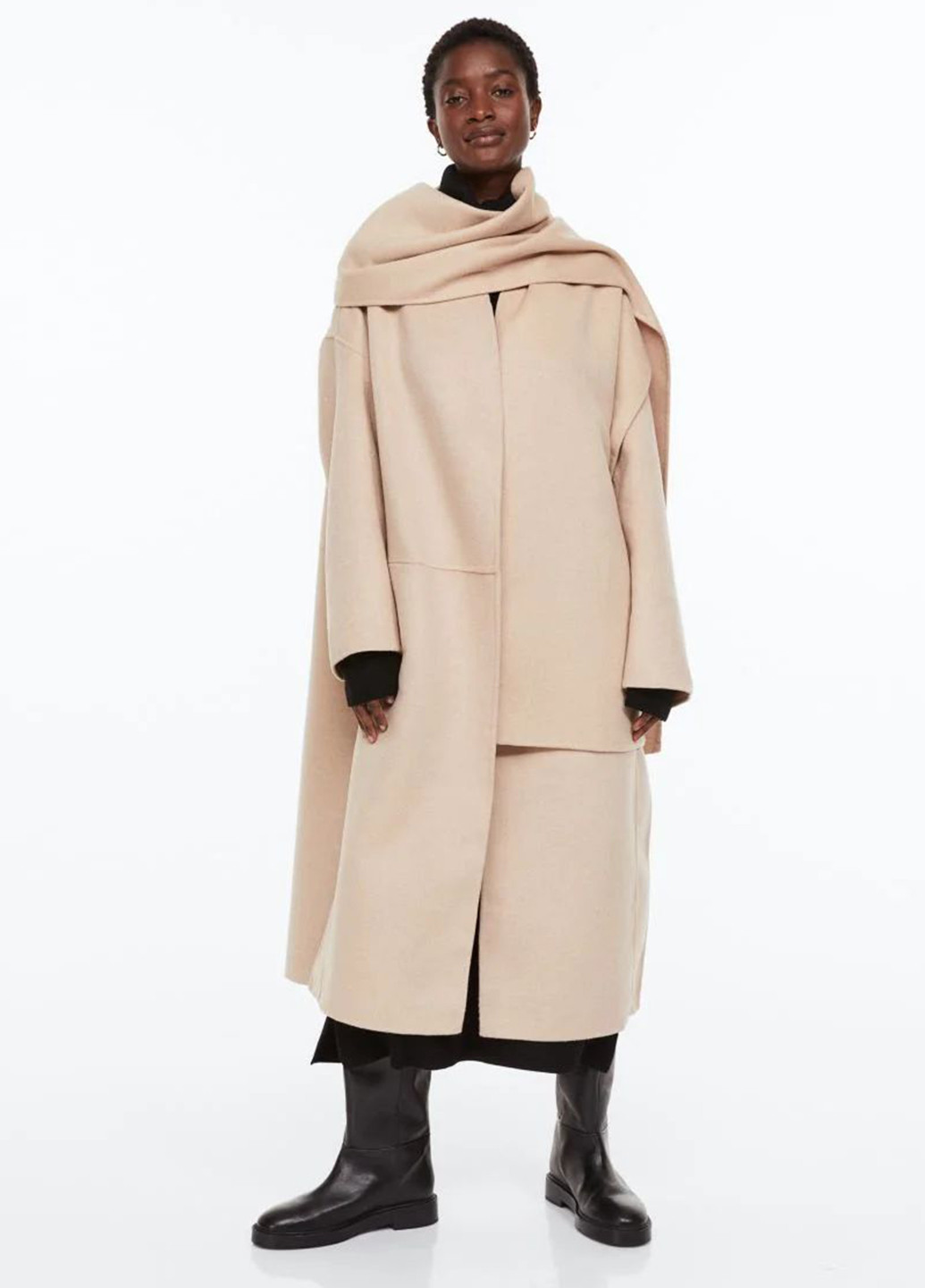 Світло-бежеве демісезонне Пальто H&M