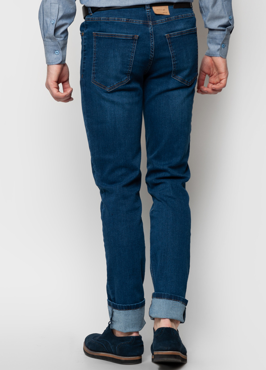 Синие демисезонные джинсы Кокон