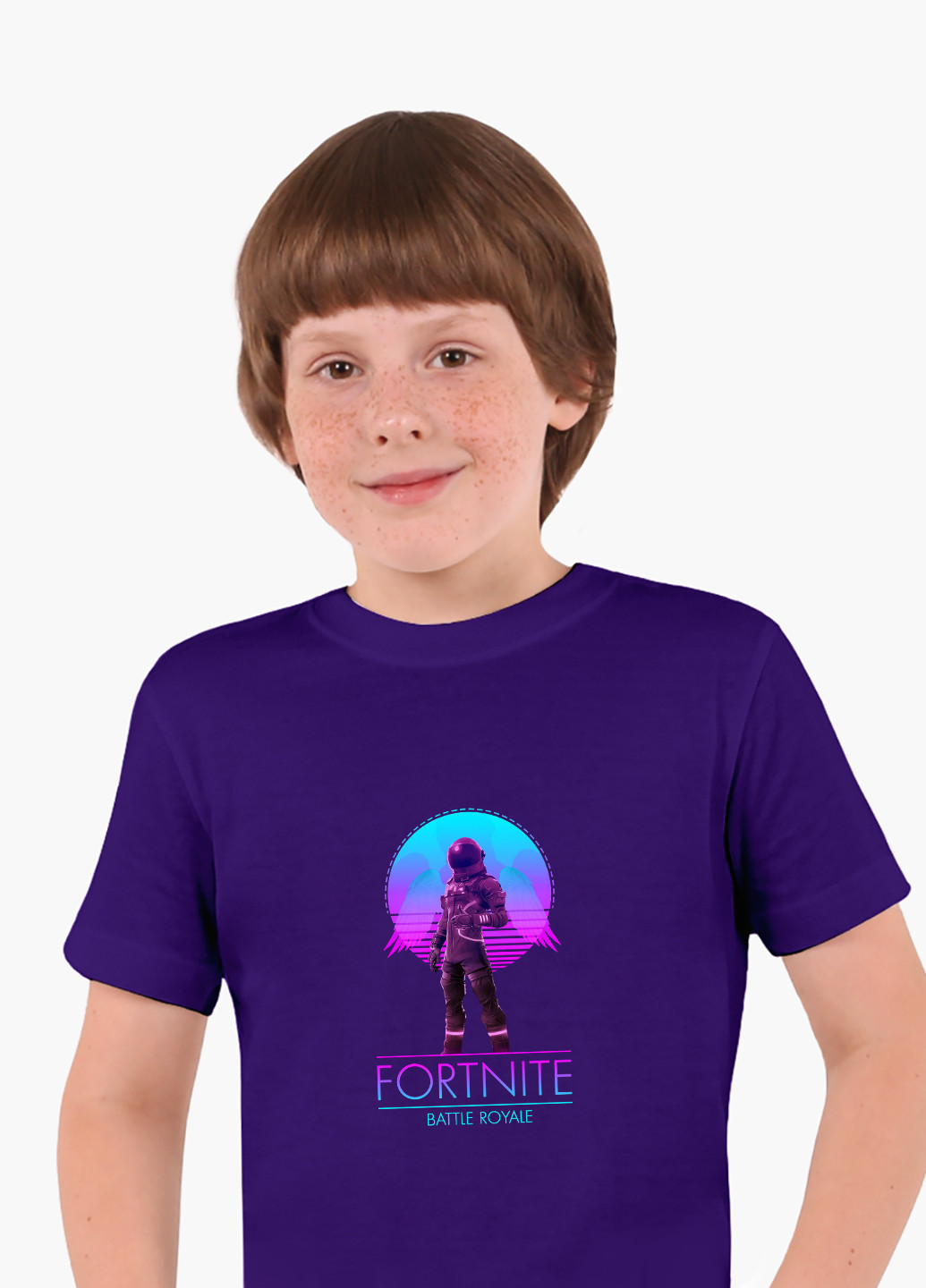 Фіолетова демісезонна футболка дитяча фортнайт (fortnite) (9224-1193) MobiPrint