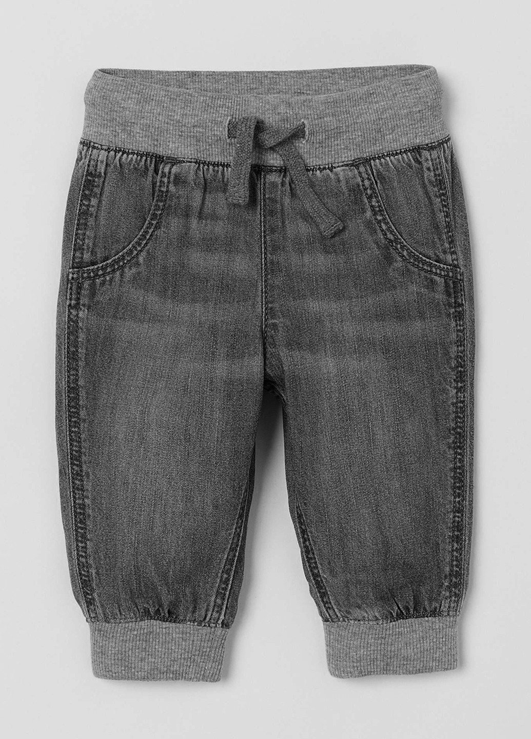 Темно-серые демисезонные джоггеры джинсы H&M