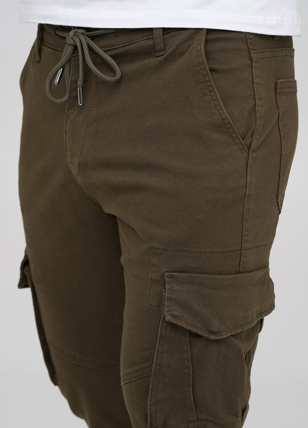 Темно-зеленые кэжуал демисезонные джоггеры брюки Trend Collection