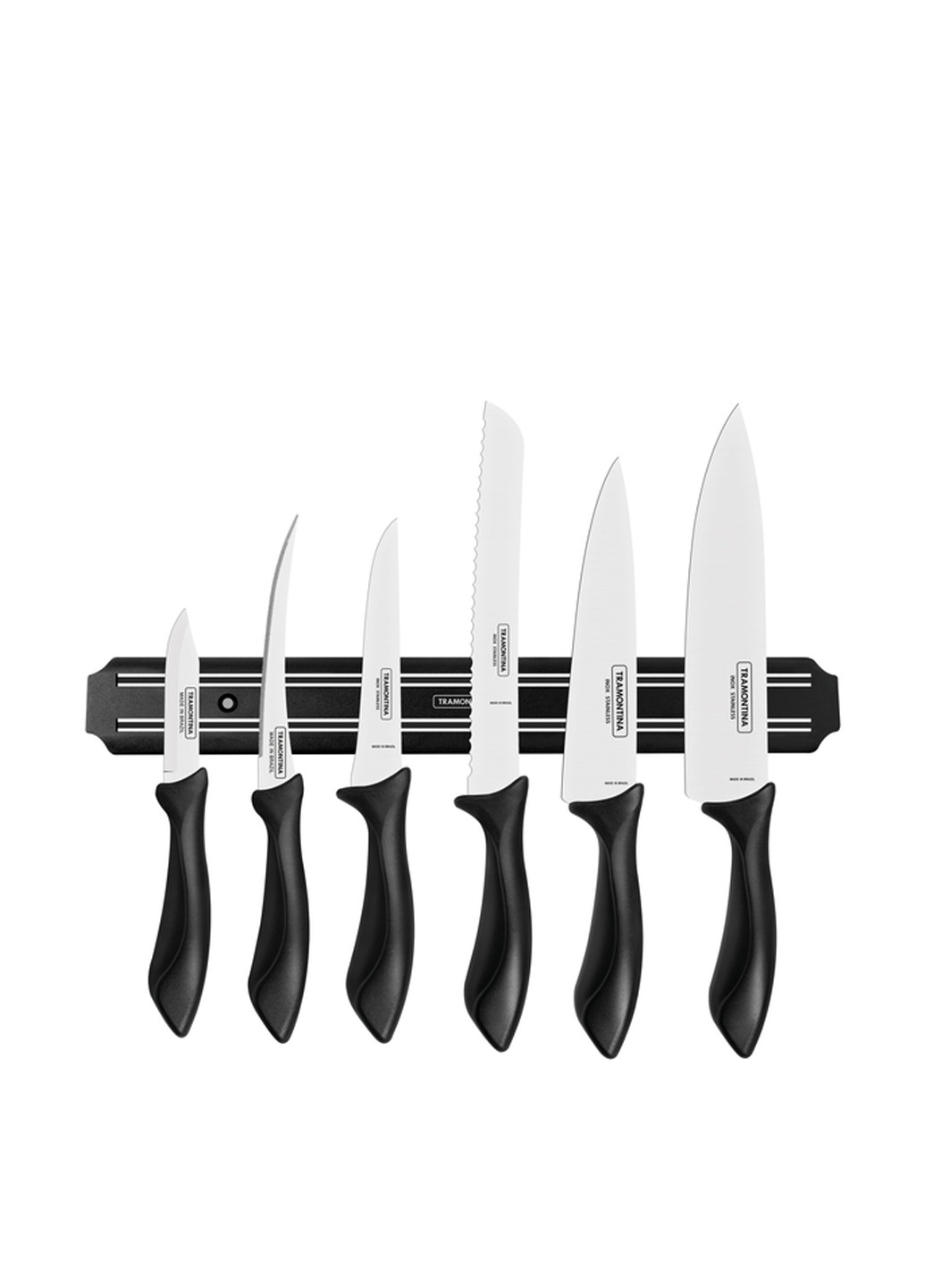 Набір ножів (7 ін.) Tramontina чорний, нержавіюча сталь