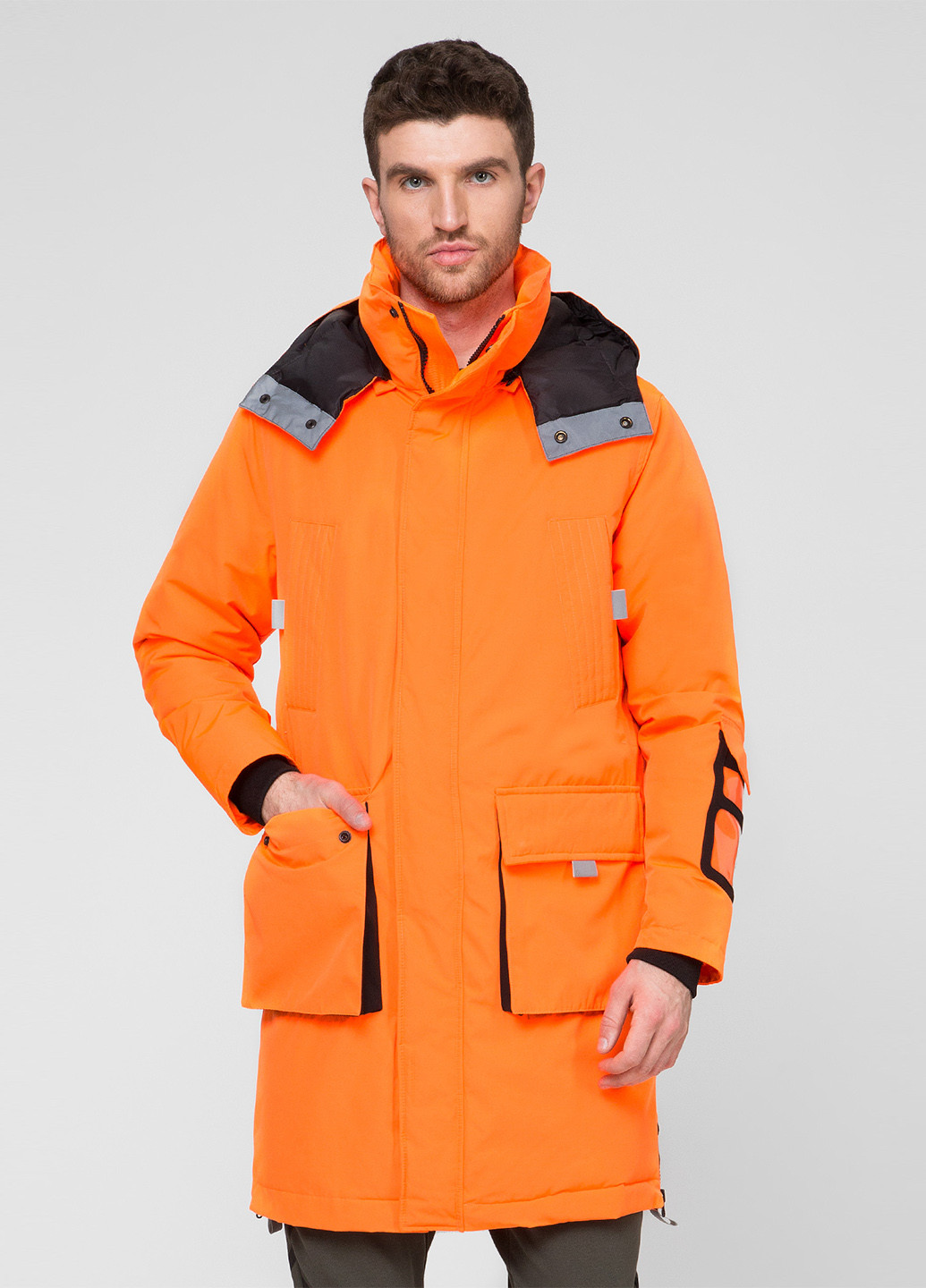 Оранжевая демисезонная куртка Preppy