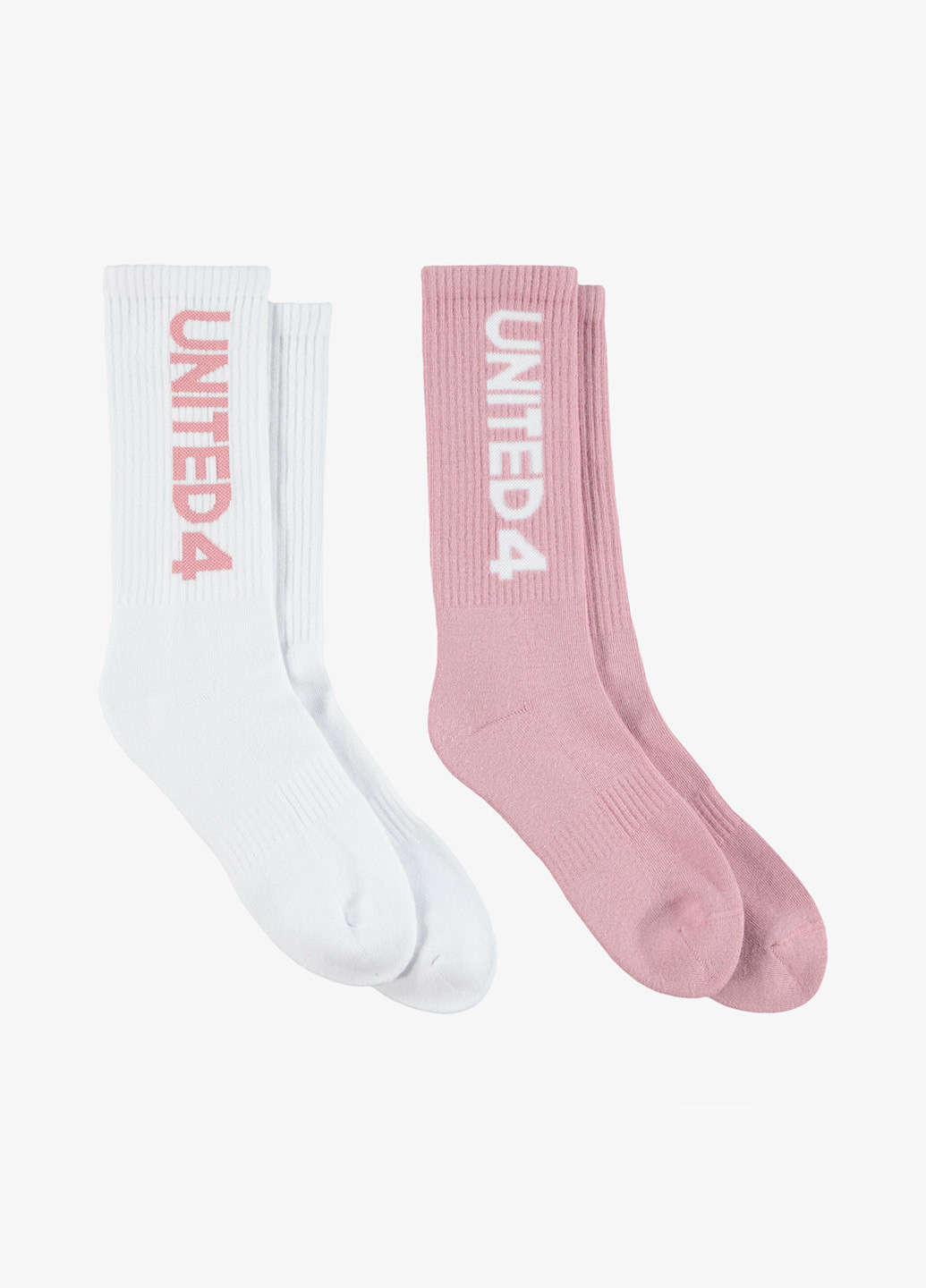 Розовые носки (2 пары) UNITED4 логотипы (329059789)