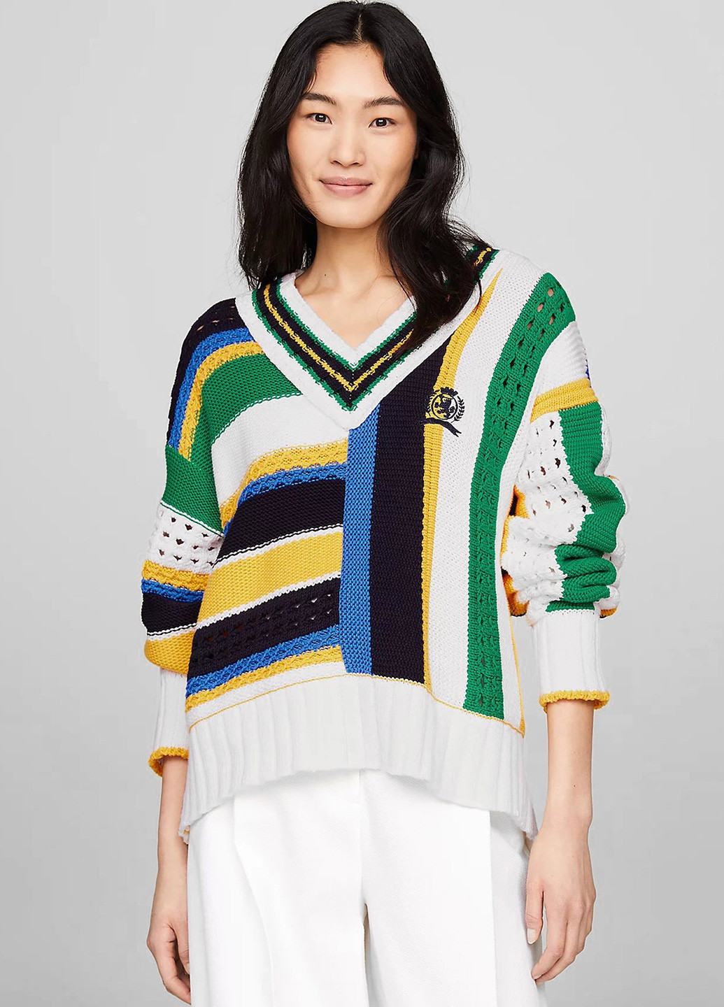 Комбинированный демисезонный пуловер пуловер Tommy Hilfiger