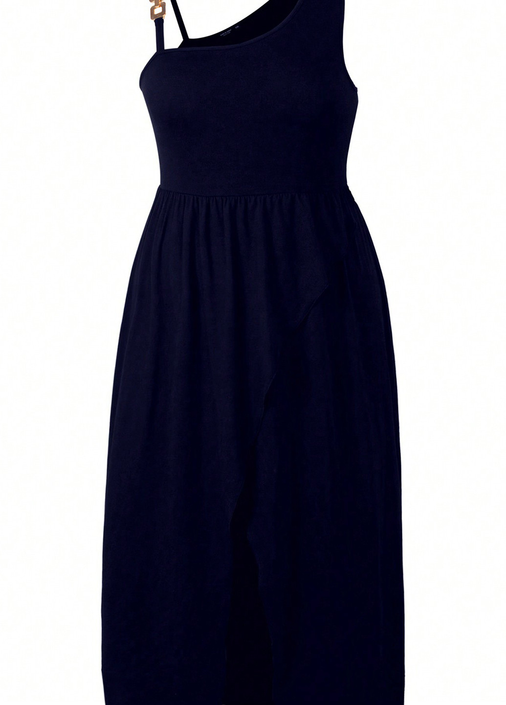 Темно-синя вечірня сукня кльош SHEIN однотонна