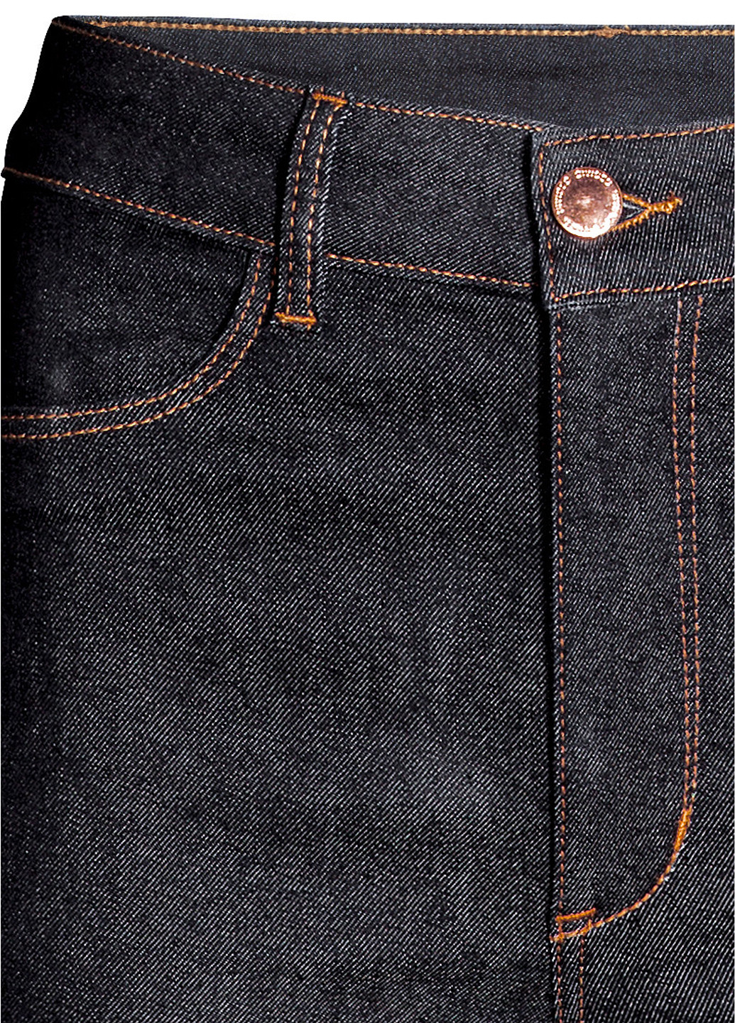 Джинси H&M скінні однотонні темно-сині джинсові поліестер, бавовна