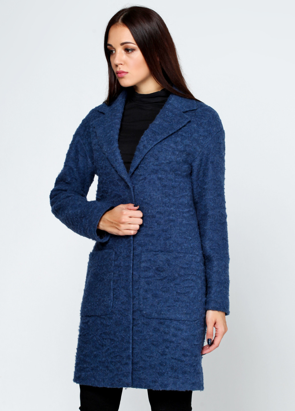 Темно-синее демисезонное Пальто Florens