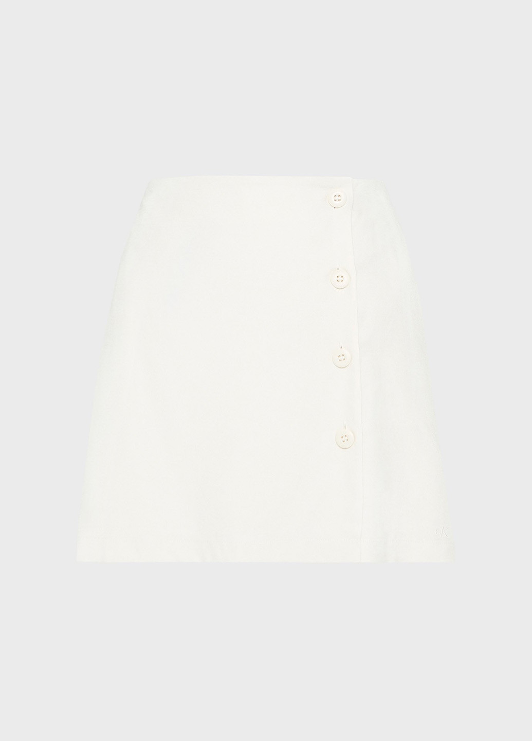 Светло-серая кэжуал однотонная юбка Calvin Klein Jeans а-силуэта (трапеция)