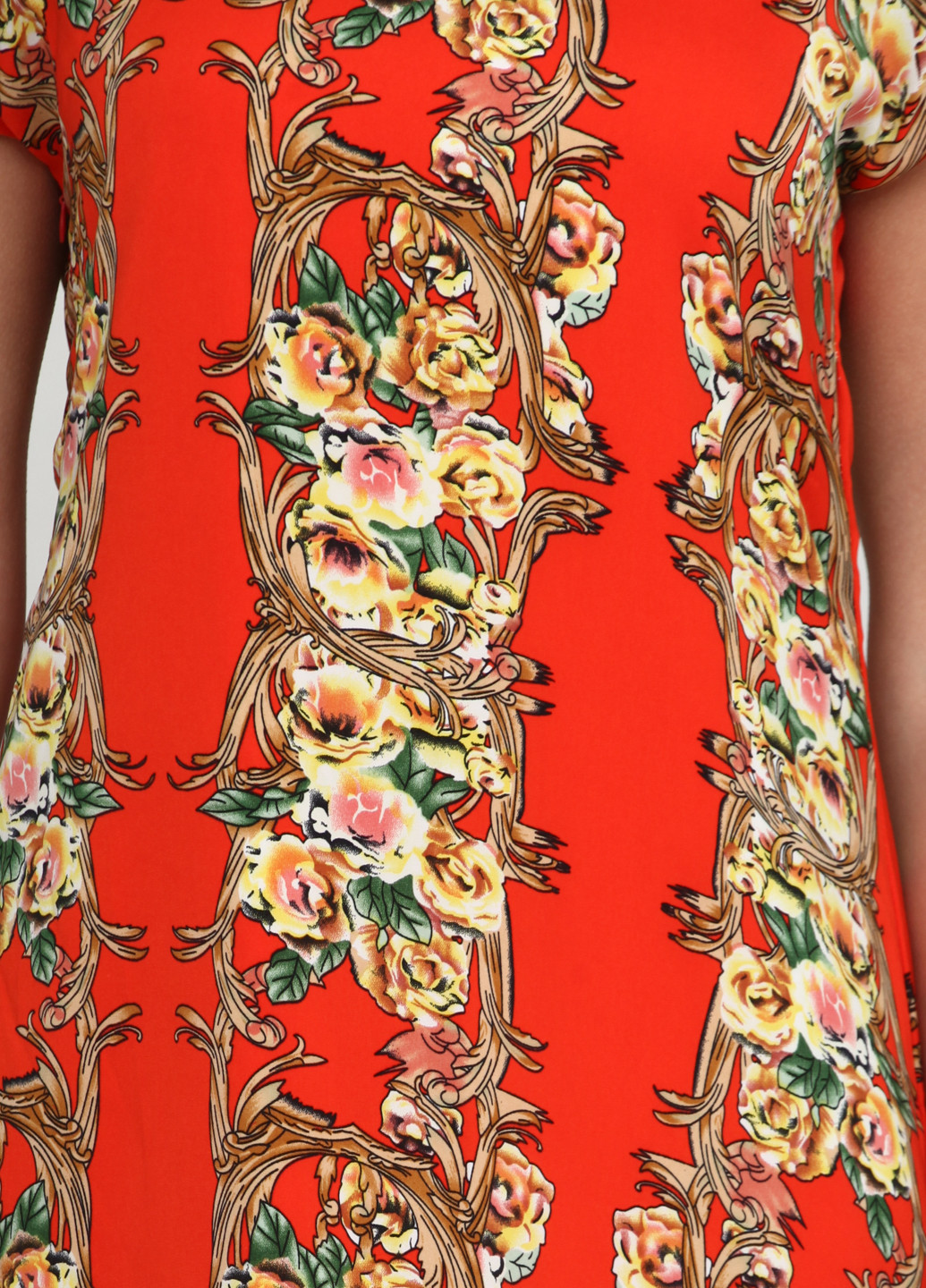 Красное кэжуал платье Perfect Woman с цветочным принтом