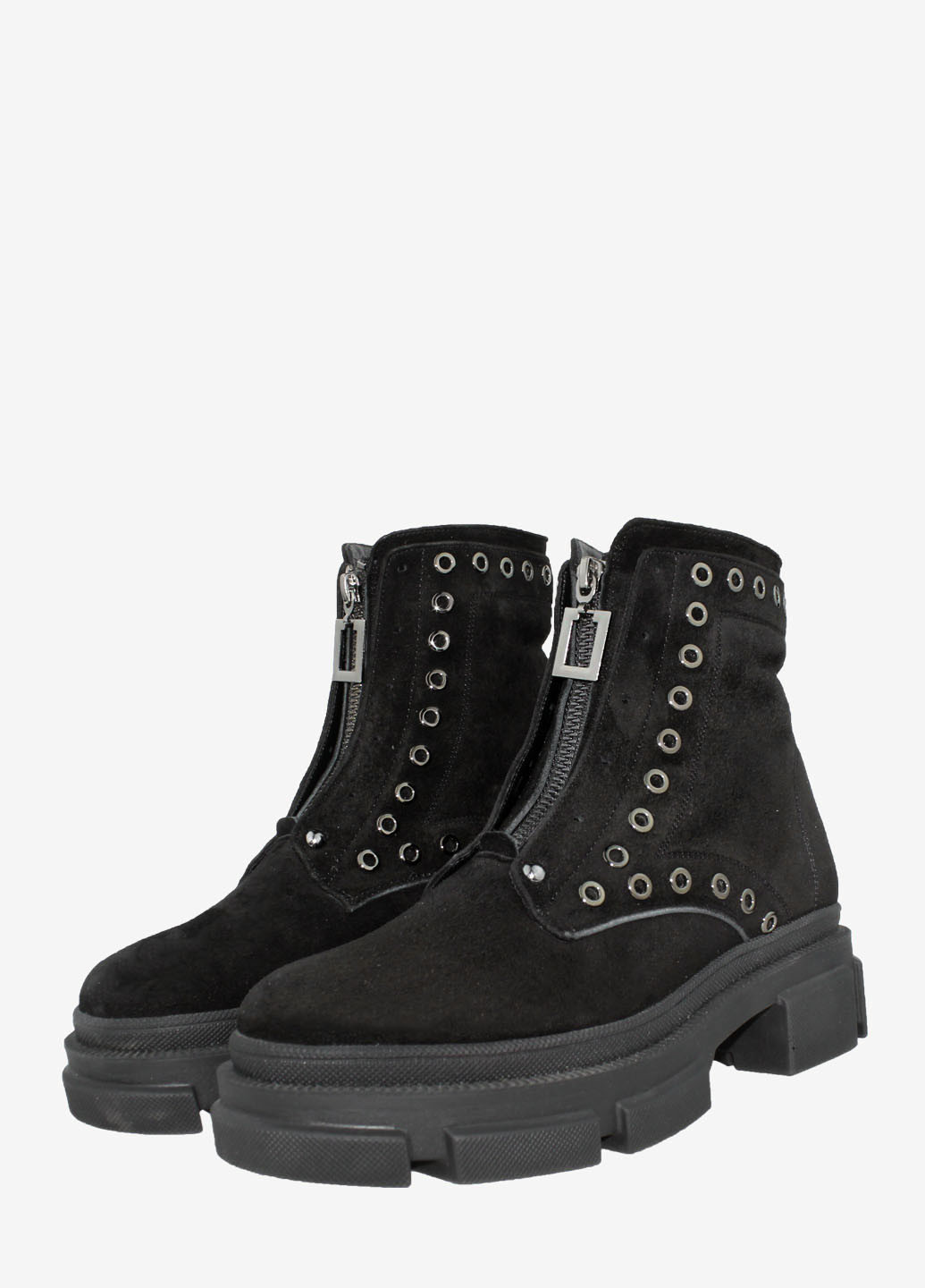 Зимние ботинки re2486-260-11 черный El passo из натуральной замши