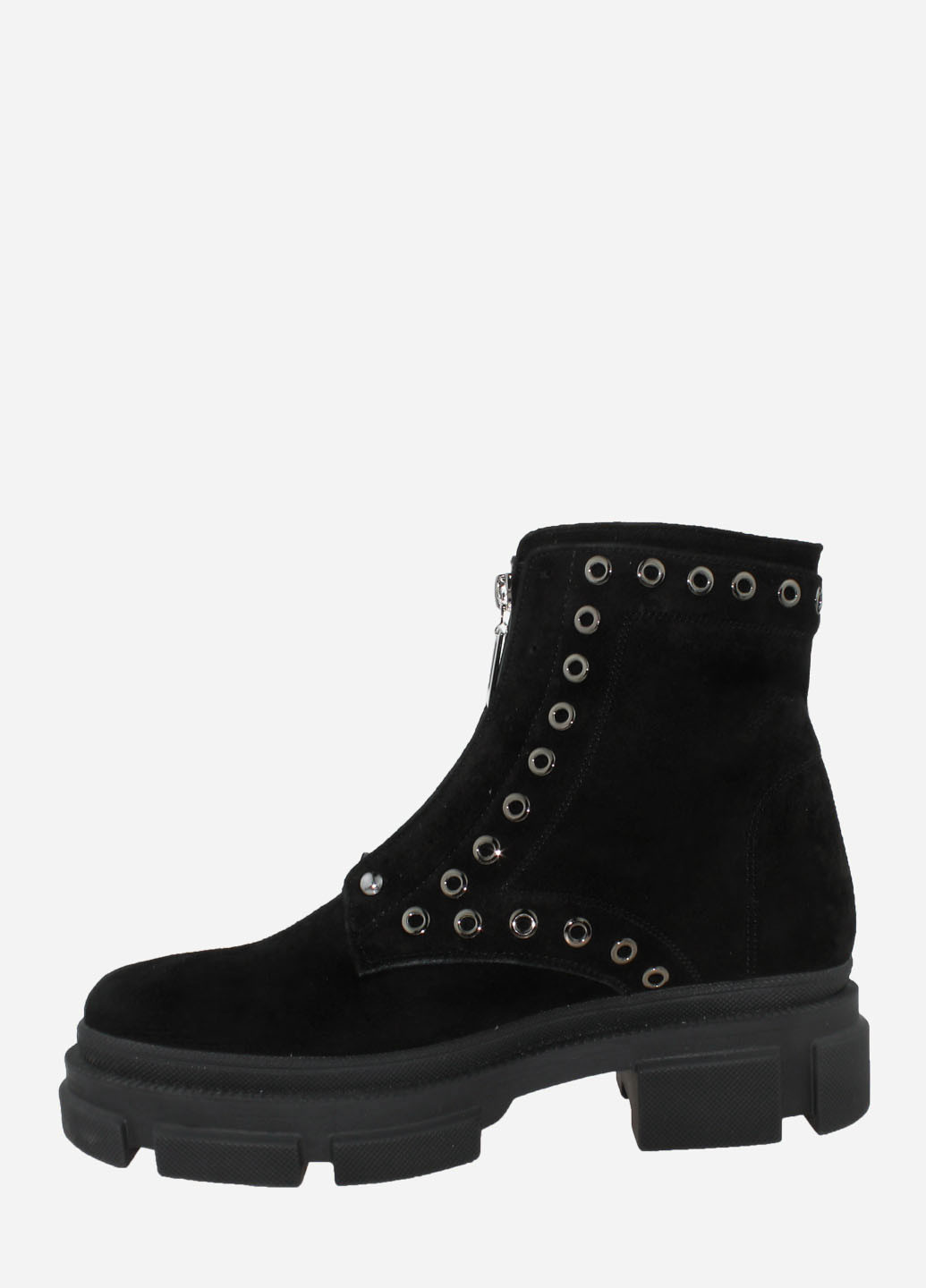 Зимние ботинки re2486-260-11 черный El passo из натуральной замши