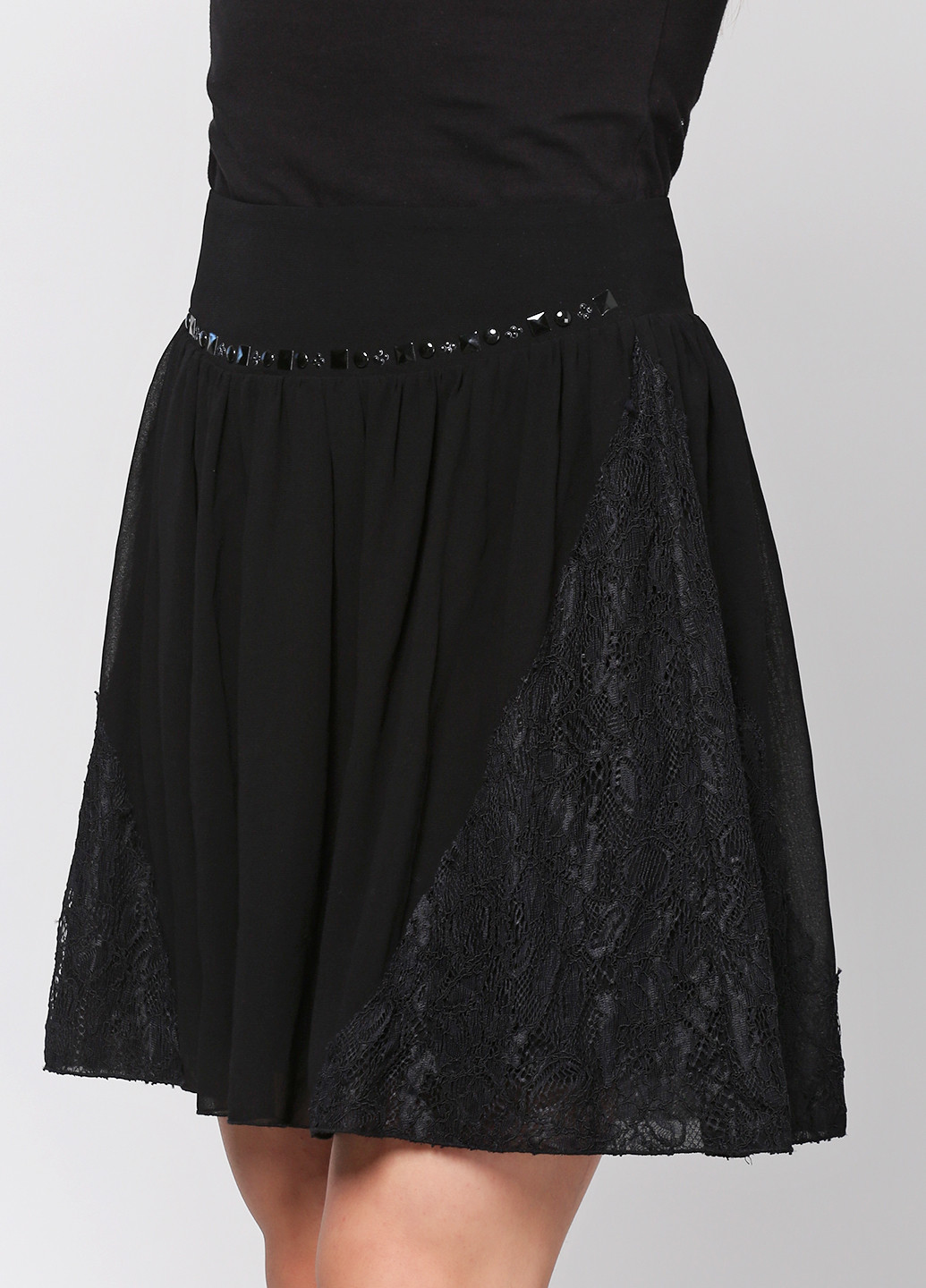 Черная кэжуал однотонная юбка Fornarina мини