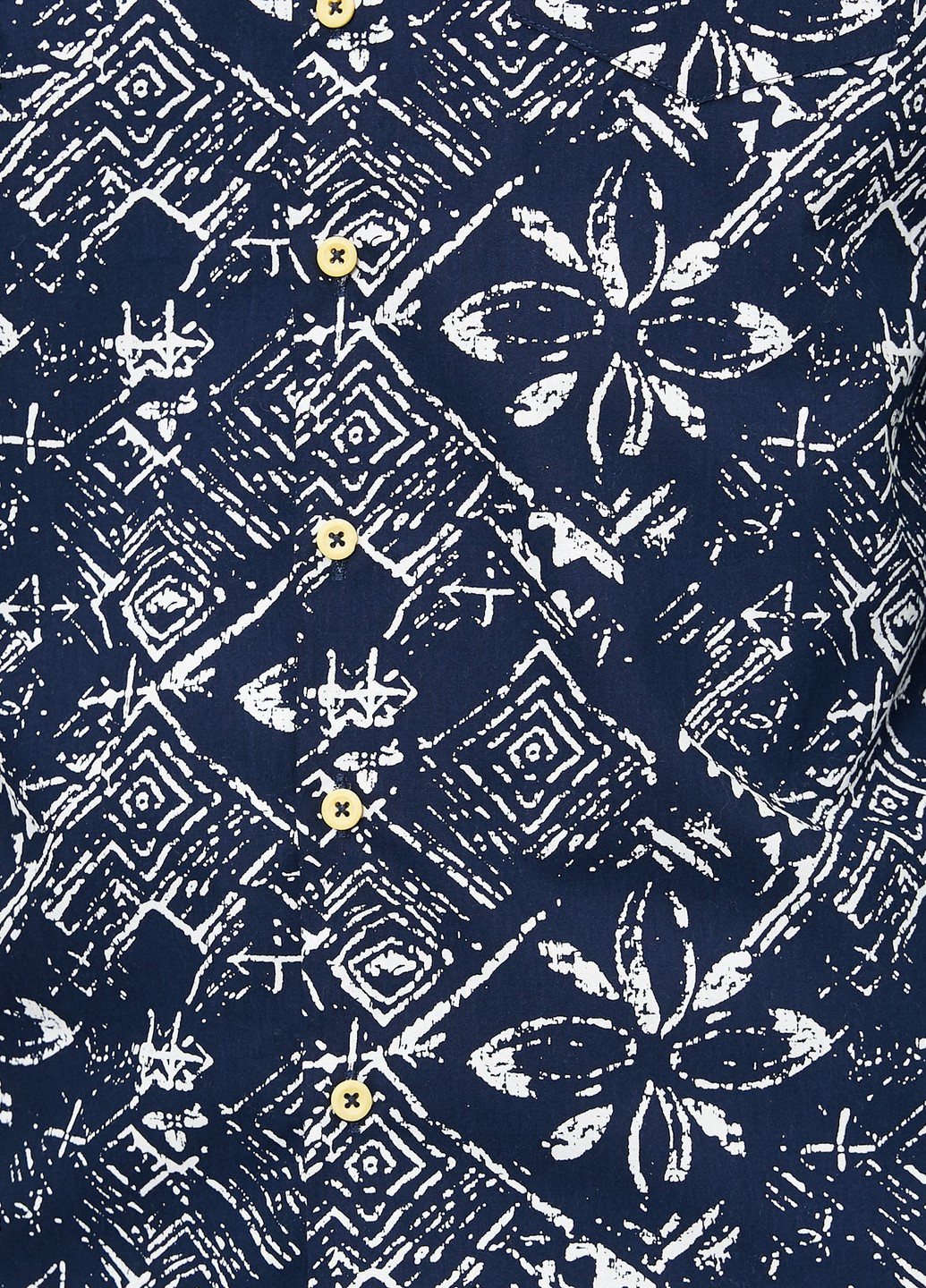 Сорочка KOTON абстрактна темно-синя кежуал бавовна