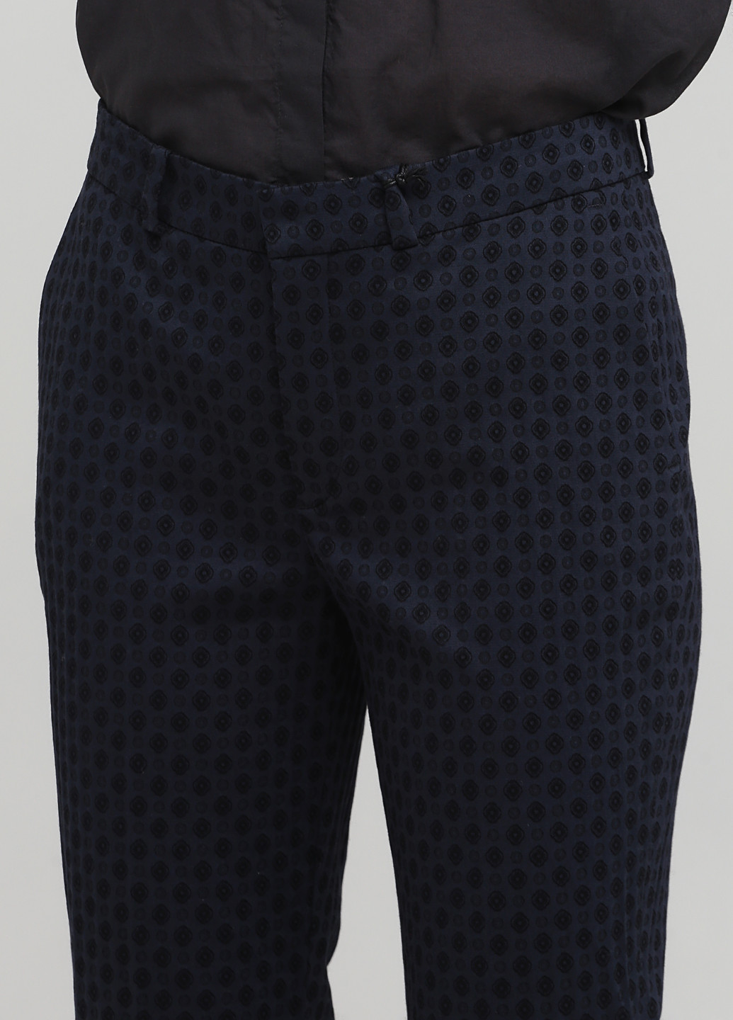 Темно-синие кэжуал демисезонные укороченные, прямые брюки Drykorn