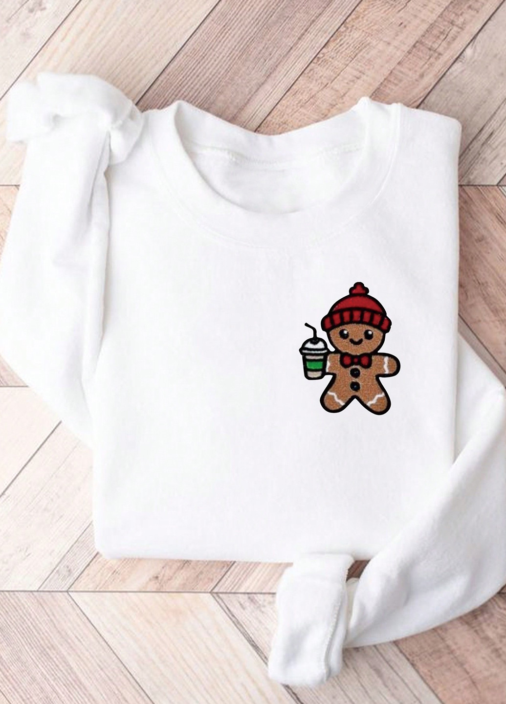 Белый свитшот SHEIN однотонный аппликация (332520185)