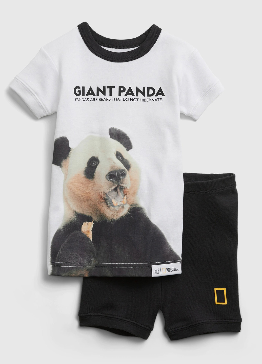 Черно-белая всесезон пижама (футболка, шорты) футболка + шорты Gap