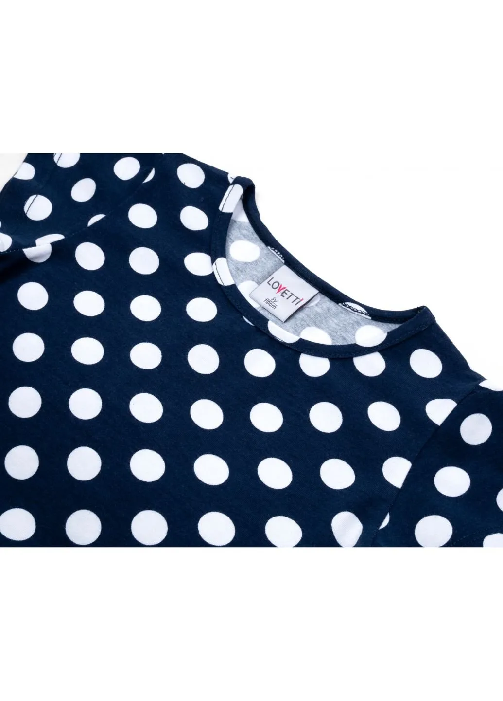 Синее платье в горошек (5911-68-122g-blue) Lovetti (251326475)