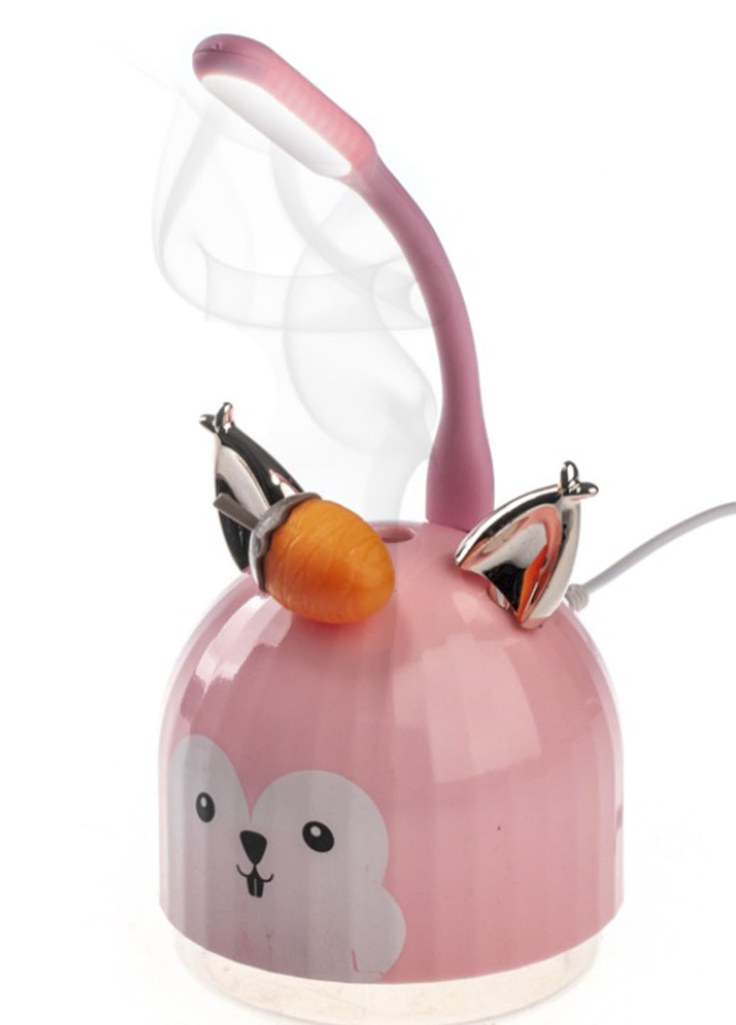 Зволожувач повітря Лисичка з шишкою USB з LED підсвічуванням ProGaily Good Idea рожеве
