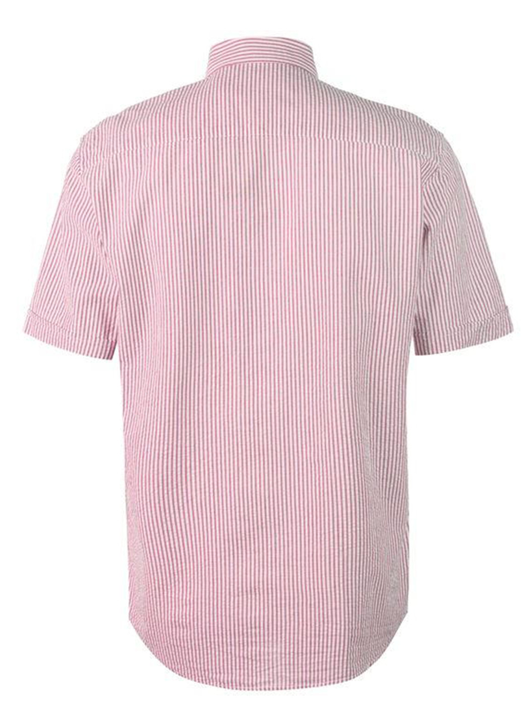 Розовая кэжуал рубашка в полоску Pierre Cardin с коротким рукавом