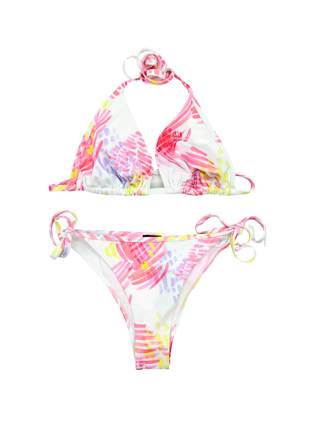 Белый летний купальник раздельный, бикини Armani Exchange