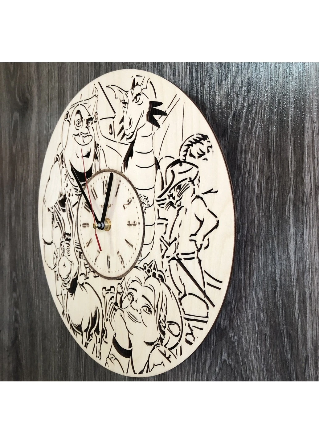 Бесшумные настенные часы в детскую «Шрек» 7Arts (253567233)