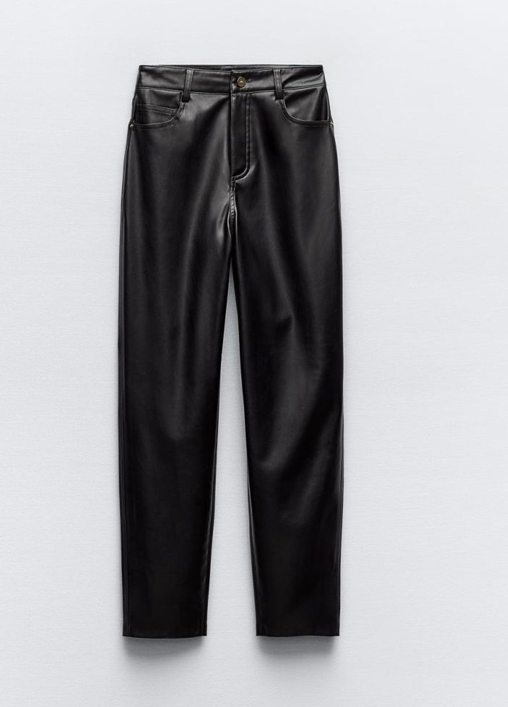 Черные кэжуал демисезонные укороченные, зауженные брюки Zara