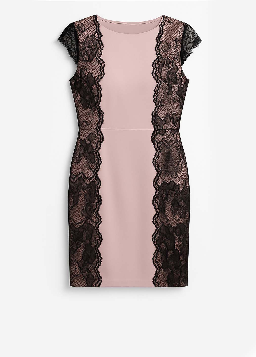 Блідо-рожева святковий, кежуал сукня футляр Sassofono колор блок