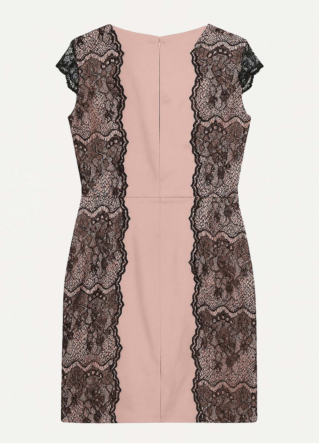 Блідо-рожева святковий, кежуал сукня футляр Sassofono колор блок