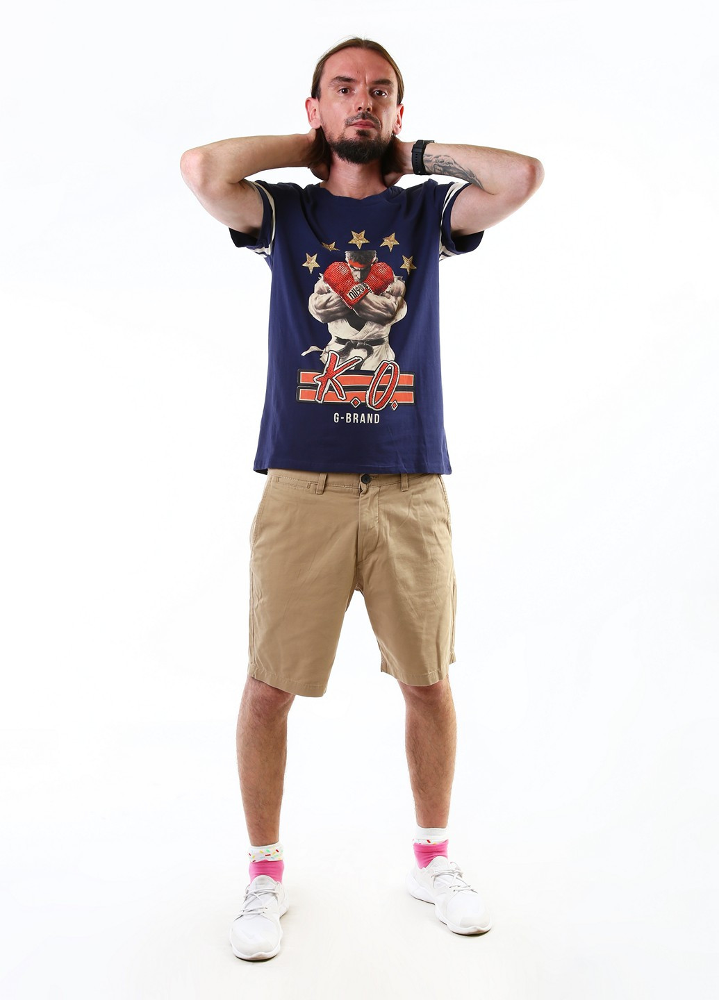 Темно-синя футболка G-brand