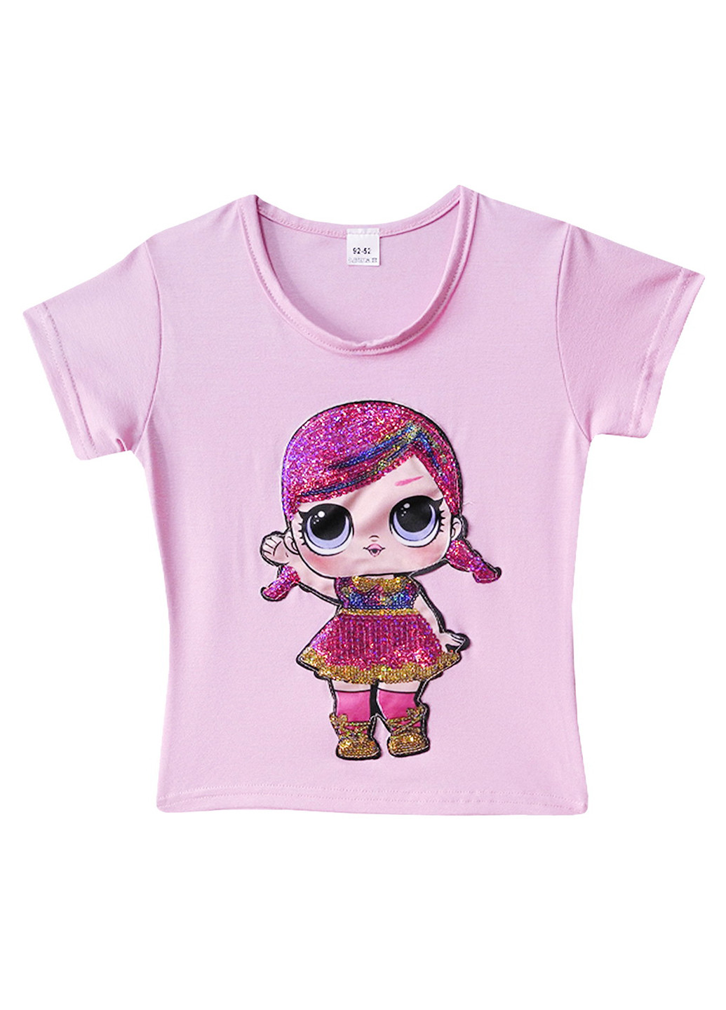 Розовая летняя футболка с коротким рукавом Клим