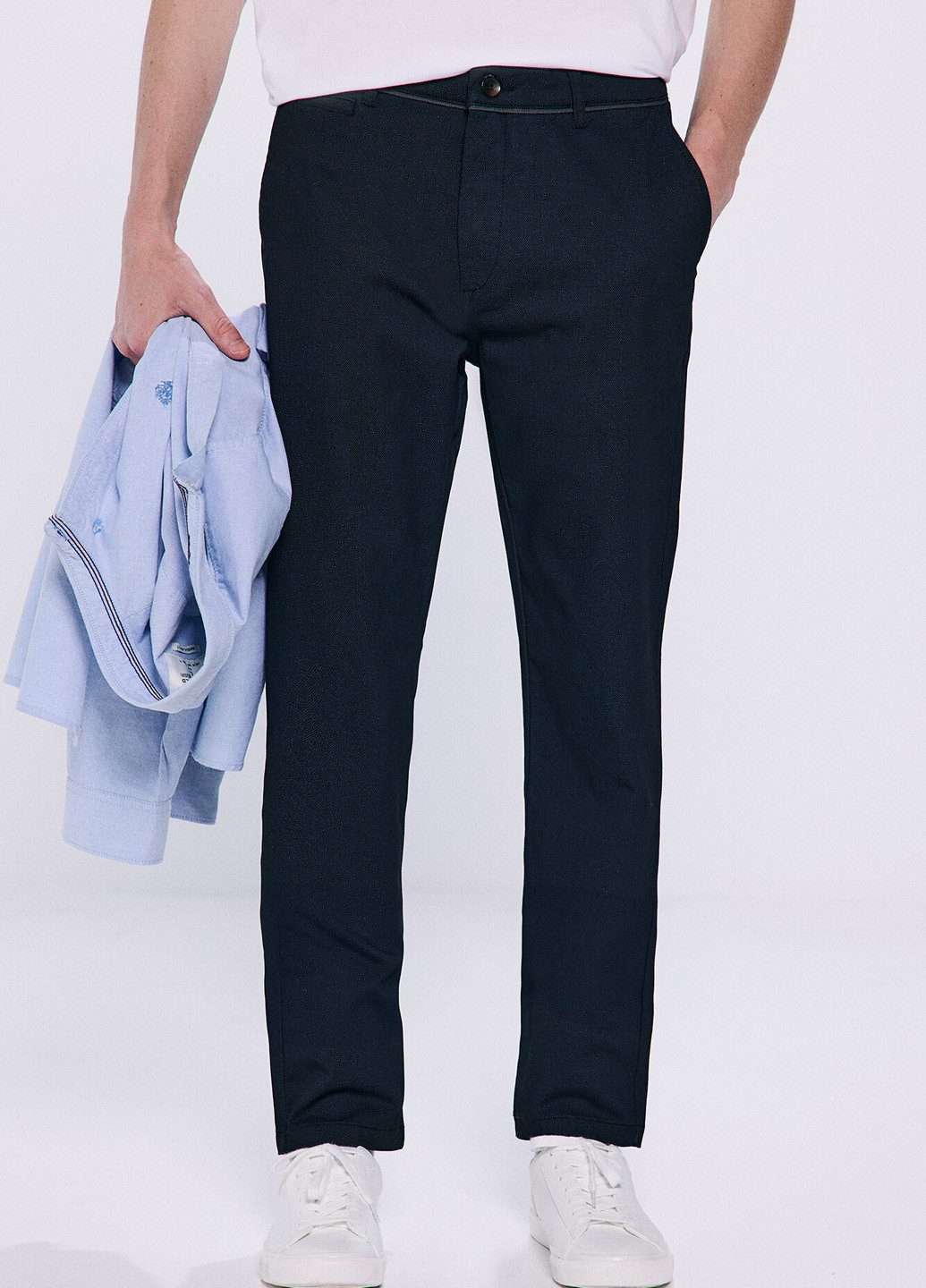 Темно-синие кэжуал демисезонные чиносы брюки Springfield