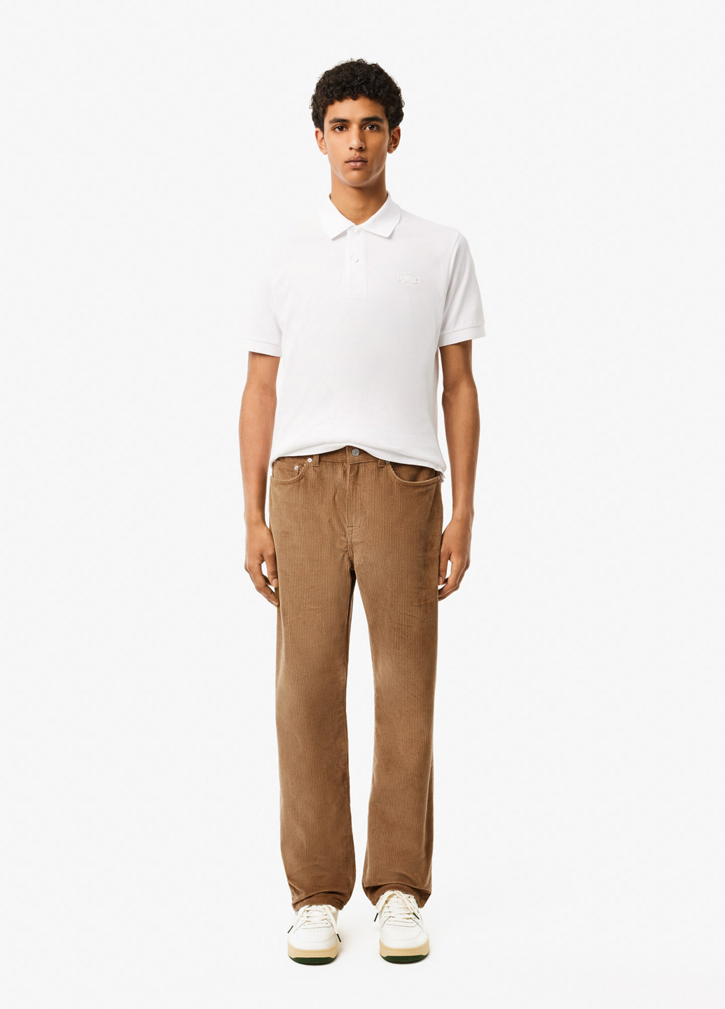 Коричневые кэжуал демисезонные прямые брюки Lacoste