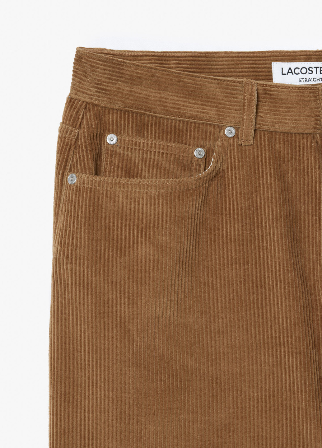 Коричневые кэжуал демисезонные прямые брюки Lacoste