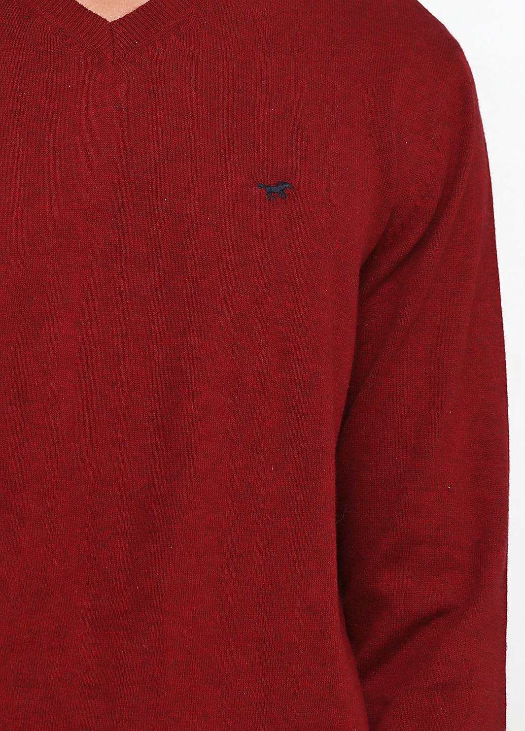 Темно-красный демисезонный пуловер пуловер Mustang