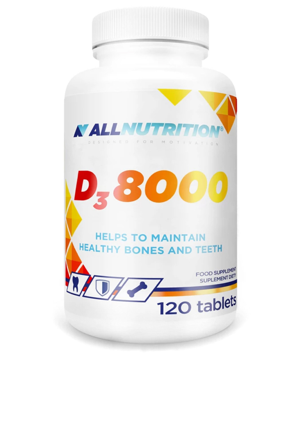 Витамин D3 для поддержания костей, зубов, мышц D3 8000 (120 табл.) Allnutrition (250603711)