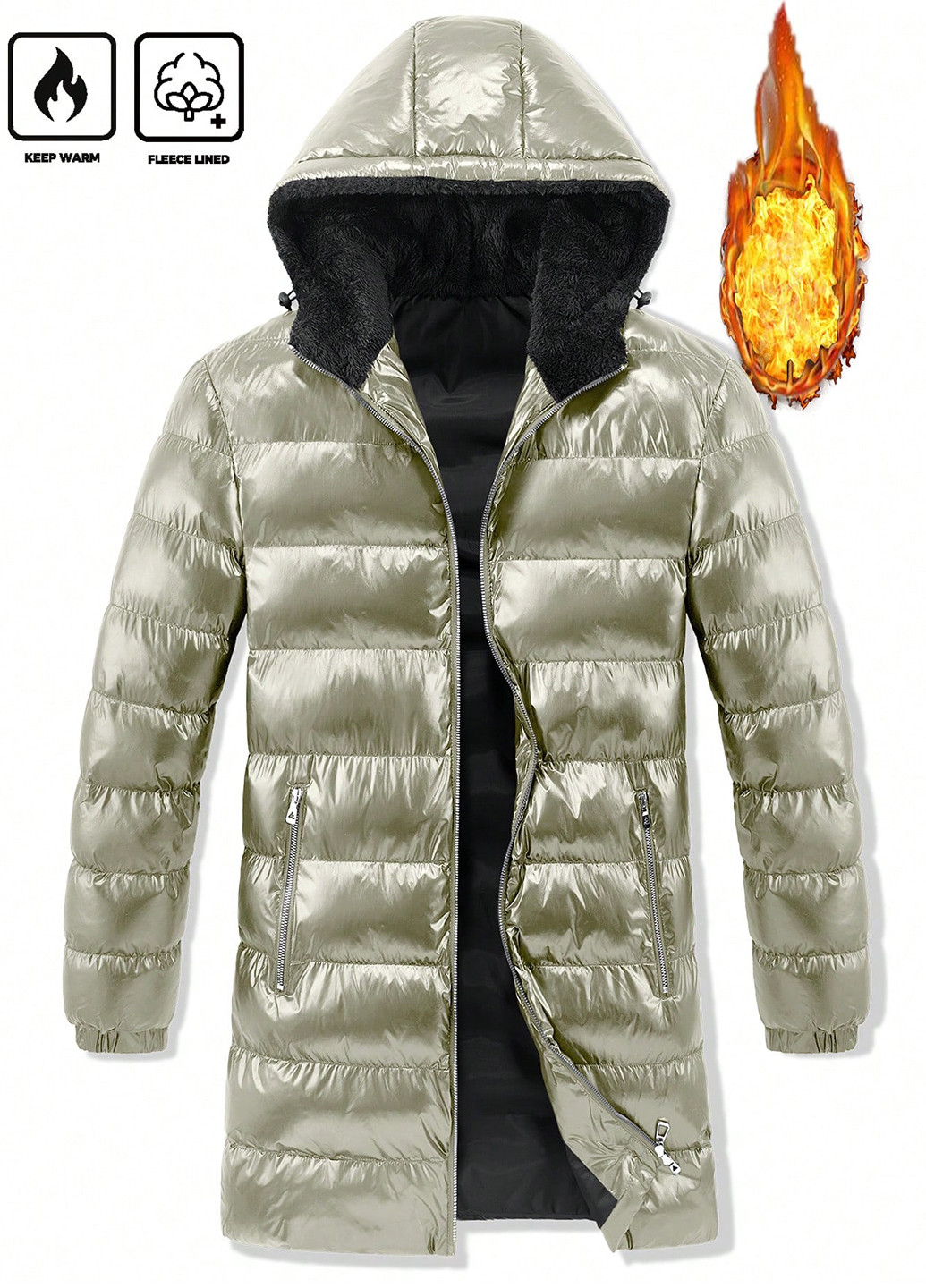 Серебристая демисезонная куртка SHEIN